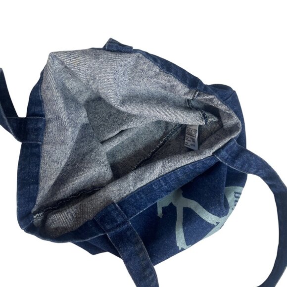 French Dressing Jeanswear Paris Denim Tote Bag Blue Cotton Casual - Picture 2 of 6